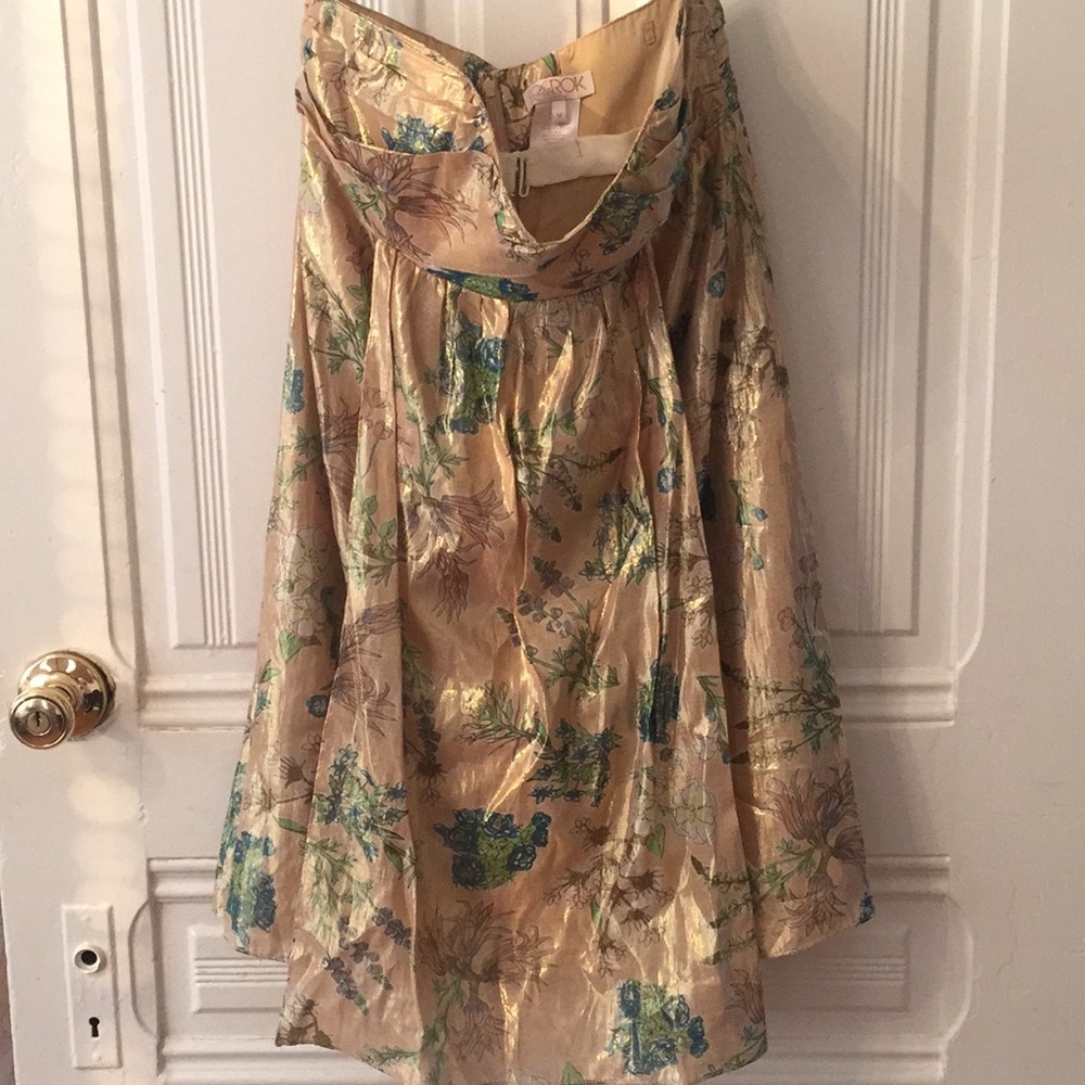 LaROK gold strapless dress - size M